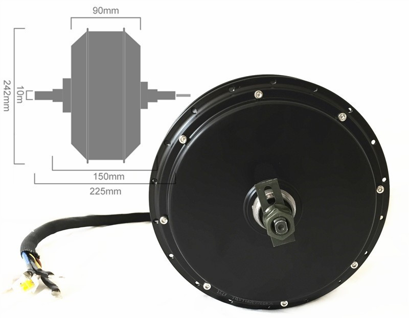 NBpower QS205 50H V3 72v 5000W - огляд і ціна 72V 5000W Hub Motor Kit