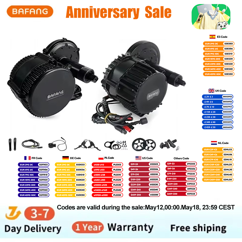 Bafang BBSHD 1000W 52V 48V 68m - огляд і ціна Mid Drive Motor Kit 52V 1000W